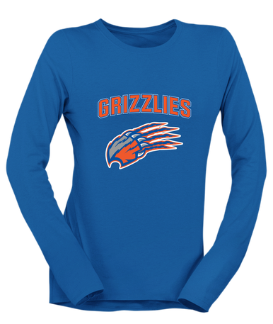 Grand Oaks Grizzlies Claw Mascot #6 Women's Premium LS T-Shirt