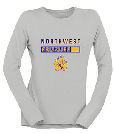 Northwest Grizzlies Mascot #7 Women's Premium LS T-Shirt