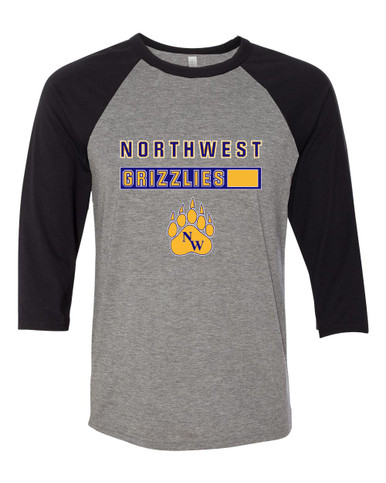 Northwest Grizzlies Mascot #7 Women's Baseball T-Shirt