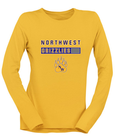 Northwest Grizzlies Mascot #7 Women's LS T-Shirt