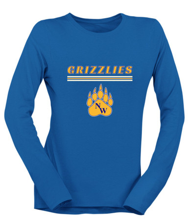 Northwest Grizzlies Mascot #8 Women's LS T-Shirt