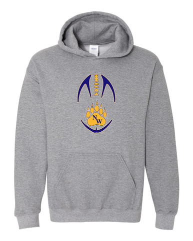 Northwest Grizzlies Football #4 Men's Hoodie