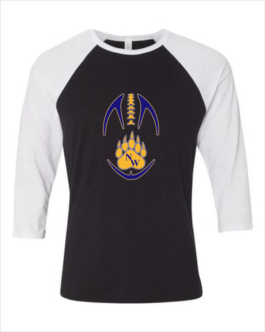 Northwest Grizzlies Football #4 Women's Baseball T-Shirt