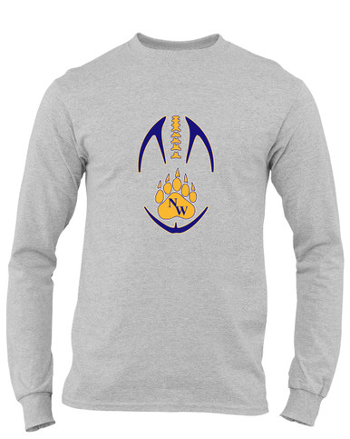 Northwest Grizzlies Football #4 Men's LS T-Shirt