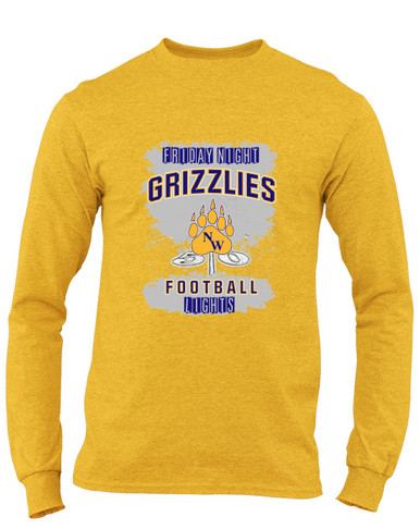 Northwest Grizzlies Football #6 Men's LS T-Shirt