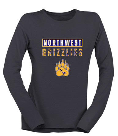 Northwest Grizzlies Mascot #9 Women's Premium LS T-Shirt