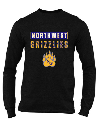 Northwest Grizzlies Mascot #9 Men's LS T-Shirt