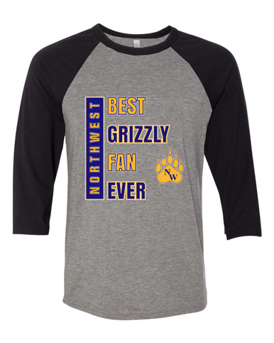 Northwest Grizzlies Best Grizzly Fan Women's Baseball T-Shirt