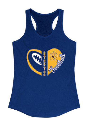 Northwest Grizzlies Heart Football Women's Tank Top