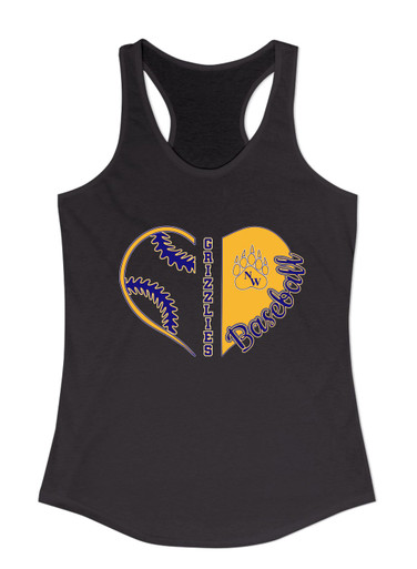 Northwest Grizzlies Heart Baseball Women's Tank Top