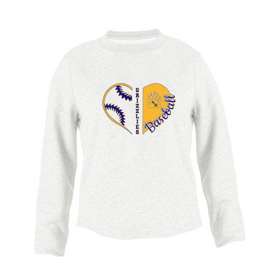 Northwest Grizzlies Heart Baseball Women's Sweatshirt