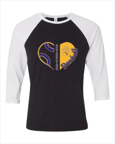 Northwest Grizzlies Heart Baseball Women's Baseball T-Shirt