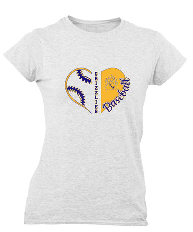 Northwest Grizzlies Heart Baseball Women's Premium SS T-Shirt