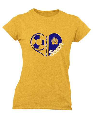 Northwest Grizzlies Heart Soccer Women's SS T-Shirt