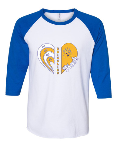 Northwest Grizzlies Heart Track Women's Baseball T-Shirt