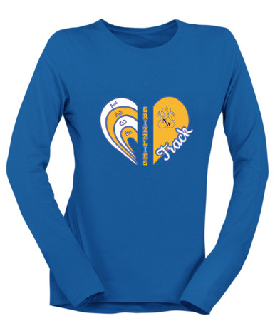 Northwest Grizzlies Heart Track Women's Premium LS T-Shirt