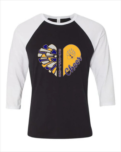 Northwest Grizzlies Heart Cheer Women's Baseball T-Shirt