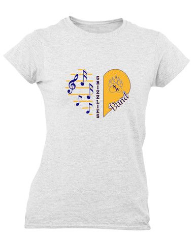 Northwest Grizzlies Heart Band Women's SS T-Shirt