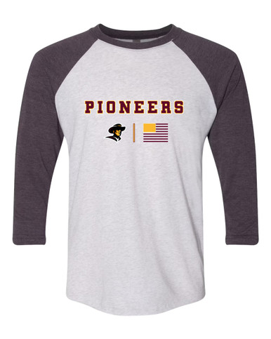 Simi Valley Pioneers Team Colors Flag Men's Baseball T-Shirt