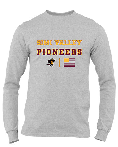 Simi Valley Pioneers Spirit Flag Men's Premium LS T-Shirt