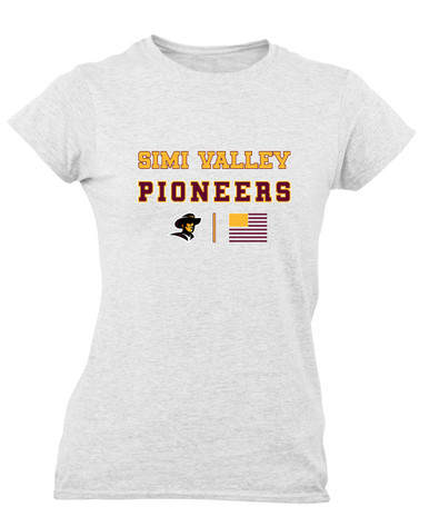 Simi Valley Pioneers Spirit Flag Women's Premium SS T-Shirt