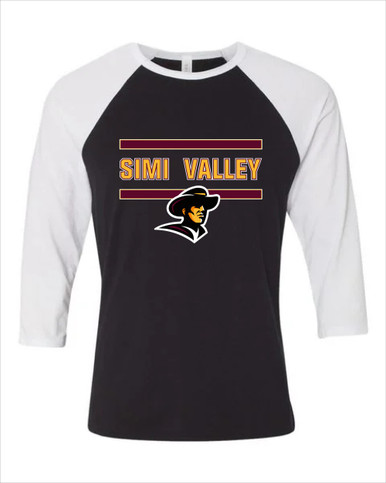 Simi Valley Pioneers Mascot #4 Women's Baseball T-Shirt