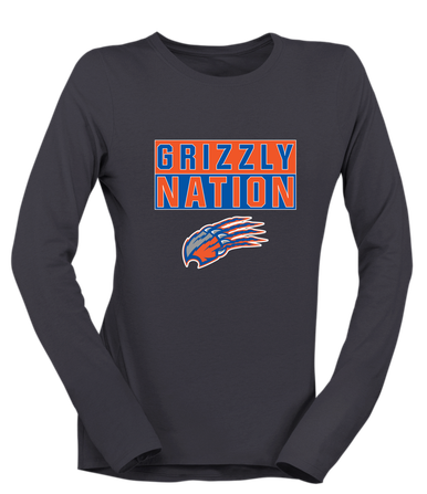 Grand Oaks Grizzlies Claw Nation #1 Women's Premium LS T-Shirt