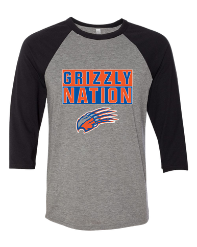Grand Oaks Grizzlies Claw Nation #1 Men's Baseball T-Shirt
