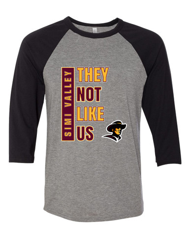Simi Valley Pioneers They Not Like Us #1 Men's Baseball T-Shirt