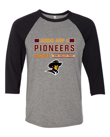 Simi Valley Pioneers Mindset Women's Baseball T-Shirt