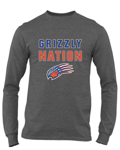 Grand Oaks Grizzlies Claw Nation #2 Men's LS T-Shirt