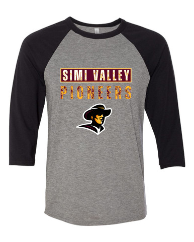 Simi Valley Pioneers Mascot #9 Men's Baseball T-Shirt