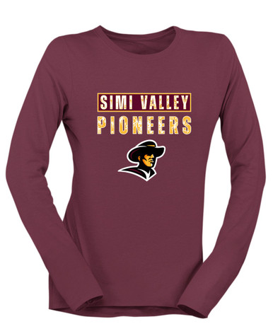 Simi Valley Pioneers Mascot #9 Women's LS T-Shirt