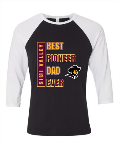 Simi Valley Pioneers Best Pioneer Dad Men's Baseball T-Shirt
