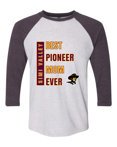 Simi Valley Pioneers Best Pioneer Mom Women's Baseball T-Shirt