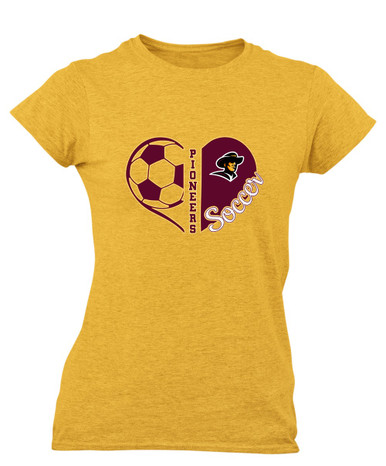 Simi Valley Pioneers Heart Soccer Women's SS T-Shirt