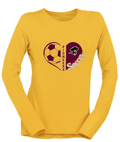 Simi Valley Pioneers Heart Soccer Women's LS T-Shirt