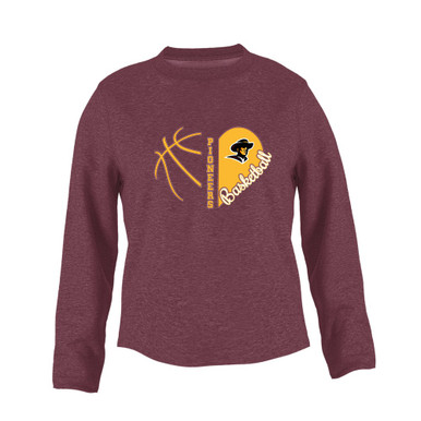 Simi Valley Pioneers Heart Basketball Women's Sweatshirt