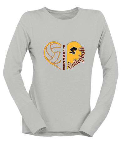 Simi Valley Pioneers Heart Volleyball Women's Premium LS T-Shirt