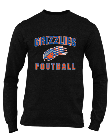 Grand Oaks Grizzlies Claw Football #1 Men's Premium LS T-Shirt