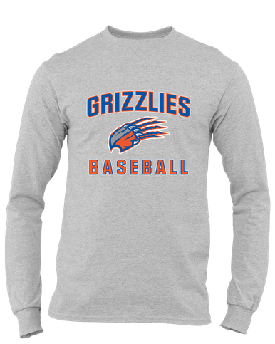 Grand Oaks Grizzlies Claw Baseball #1 Men's LS T-Shirt