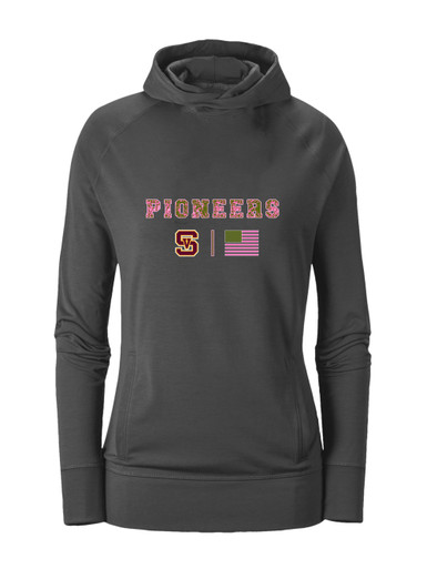 Simi Valley Pioneers Pink Camo Flag Women's Hoodie