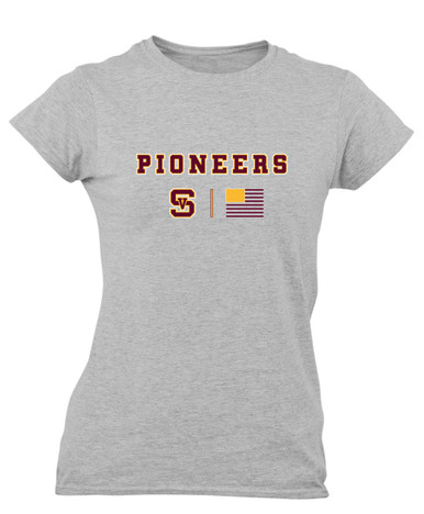 Simi Valley Pioneers Team Colors Flag Women's SS T-Shirt