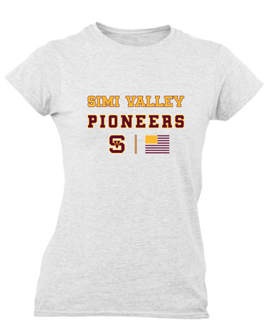 Simi Valley Pioneers Spirit Flag Women's Premium SS T-Shirt
