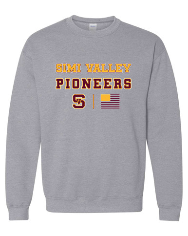 Simi Valley Pioneers Spirit Flag Men's Sweatshirt