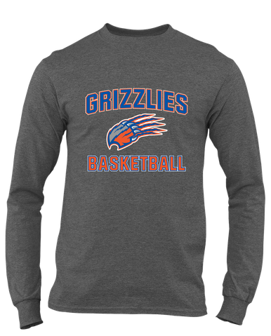Grand Oaks Grizzlies Claw Basketball #1 Men's LS T-Shirt