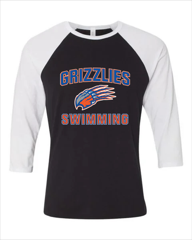 Grand Oaks Grizzlies Claw Swimming Men's Baseball T-Shirt