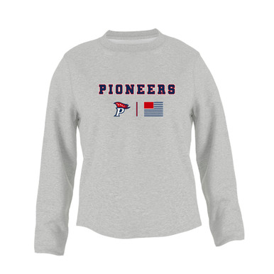 Patriot Pioneers Team Colors Flag Women's Sweatshirt