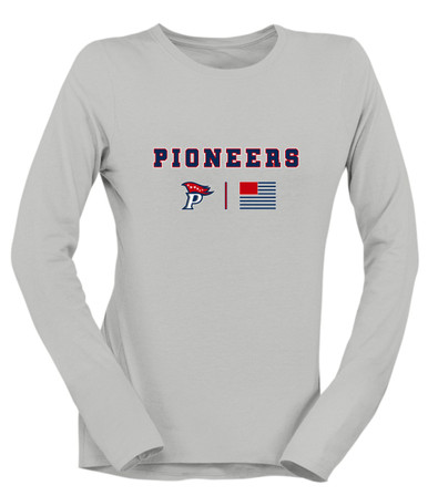 Patriot Pioneers Team Colors Flag Women's Premium LS T-Shirt