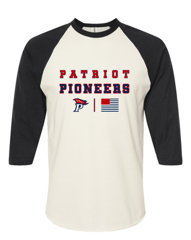 Patriot Pioneers Spirit Flag Women's Baseball T-Shirt